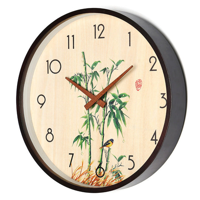 Reloj de pared madera diseño bambú