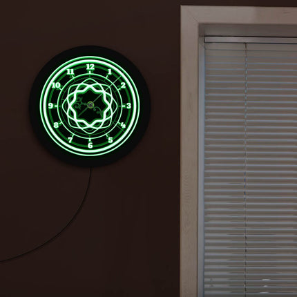 Reloj de pared LED diseño geométrico