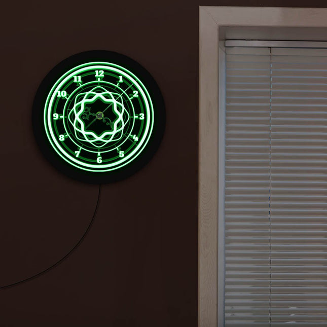 Reloj de pared LED diseño geométrico