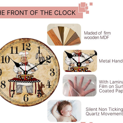 Reloj de pared de madera clásico