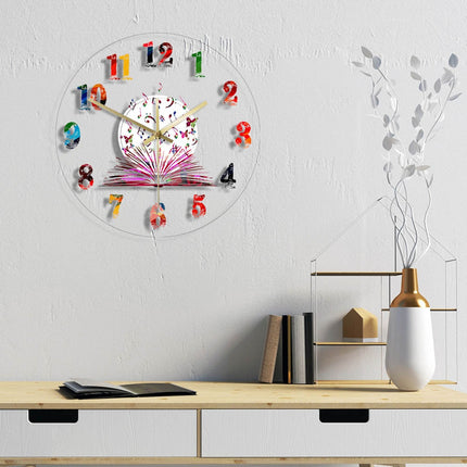 Reloj de pared LED acrílico musical