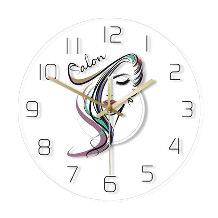 Reloj de pared LED para salón belleza