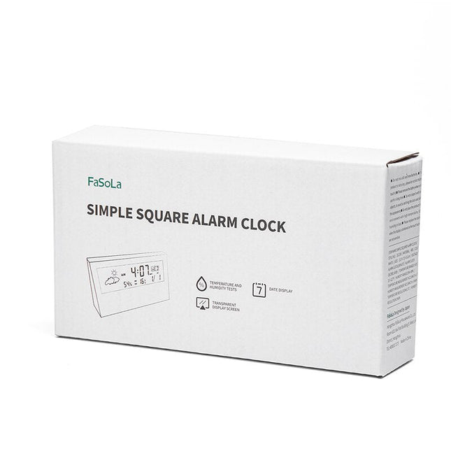 Despertador digital con pronóstico tiempo humedad