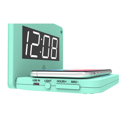 Despertador digital con cargador USB inalámbrico