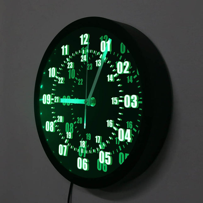 Reloj de pared LED formato militar