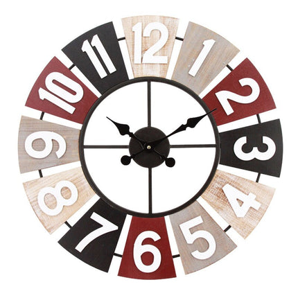 Reloj de pared vintage imitación madera