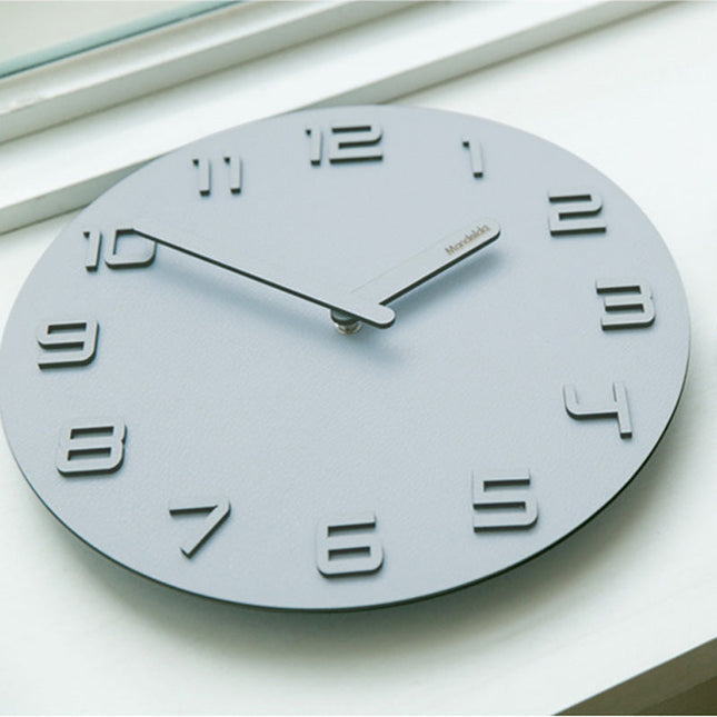 Reloj de pared madera números 3D