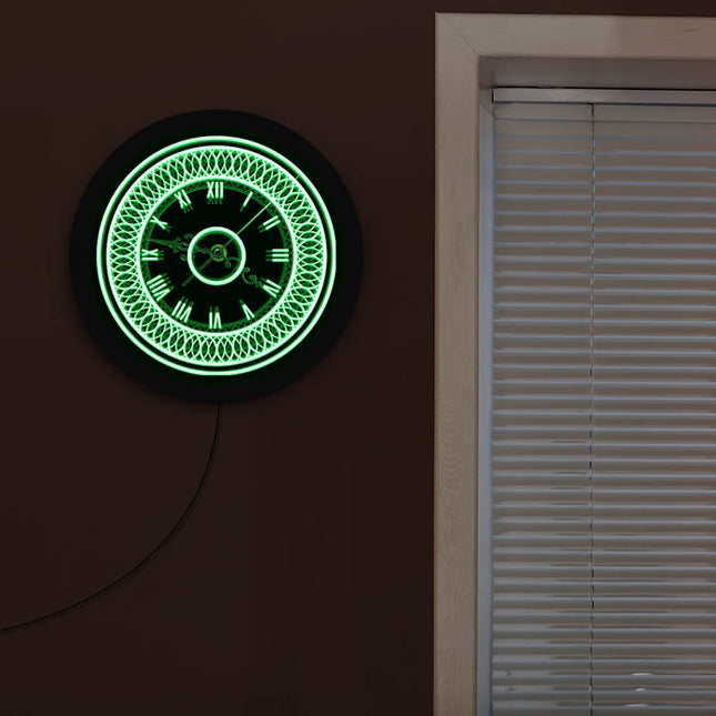 Reloj de pared LED decorativo clásico