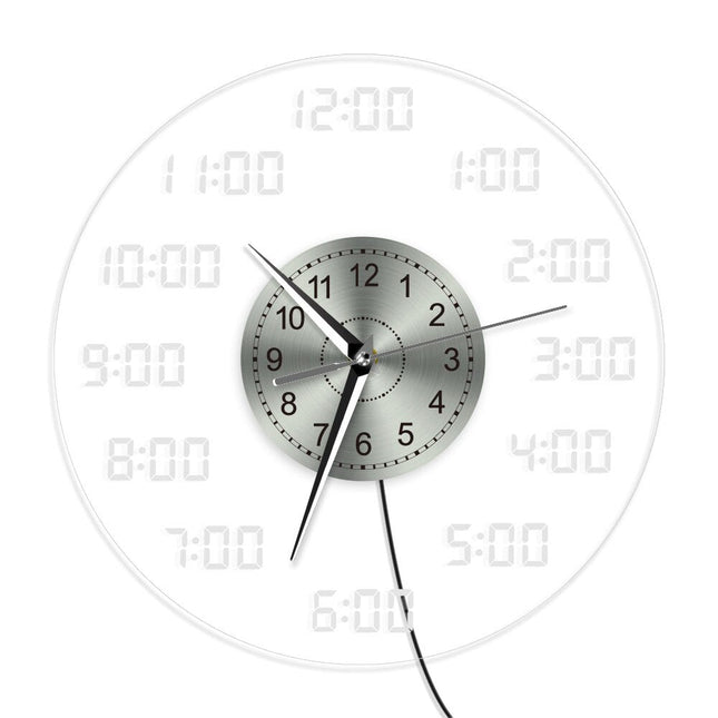 Reloj de pared LED digital luminoso