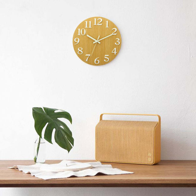 Reloj de pared madera números luminiscentes