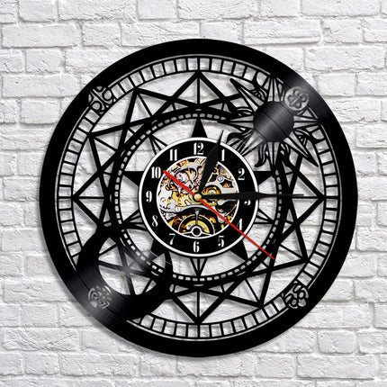 Reloj de vinilo rosa de vientos