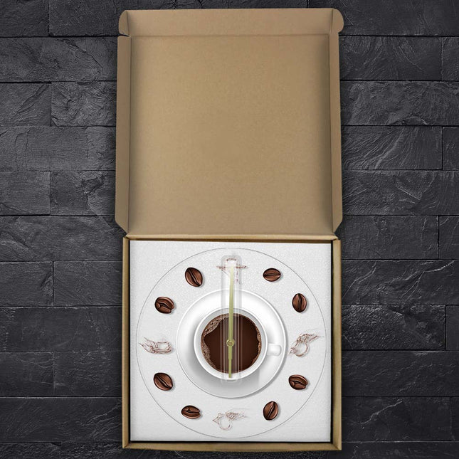 Reloj de pared LED taza de café