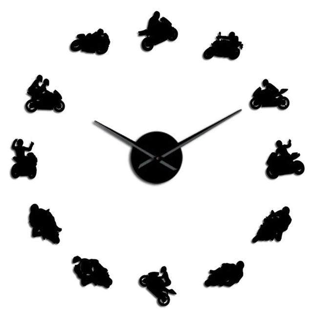 Reloj de pared 3D con motocicletas