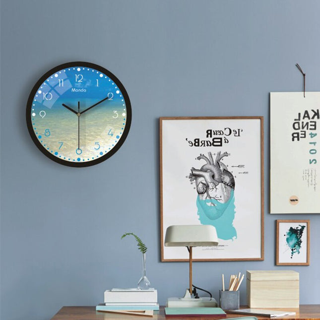 Reloj de pared redondo con luz