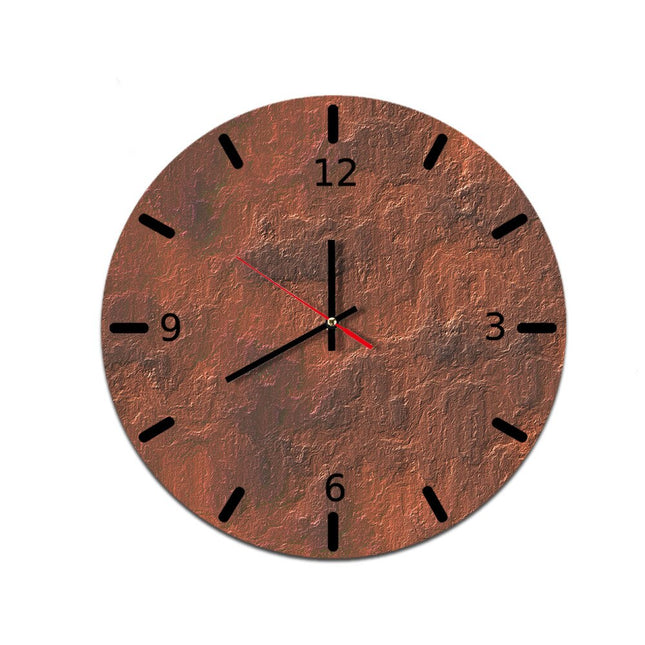 Reloj de pared industrial efecto madera