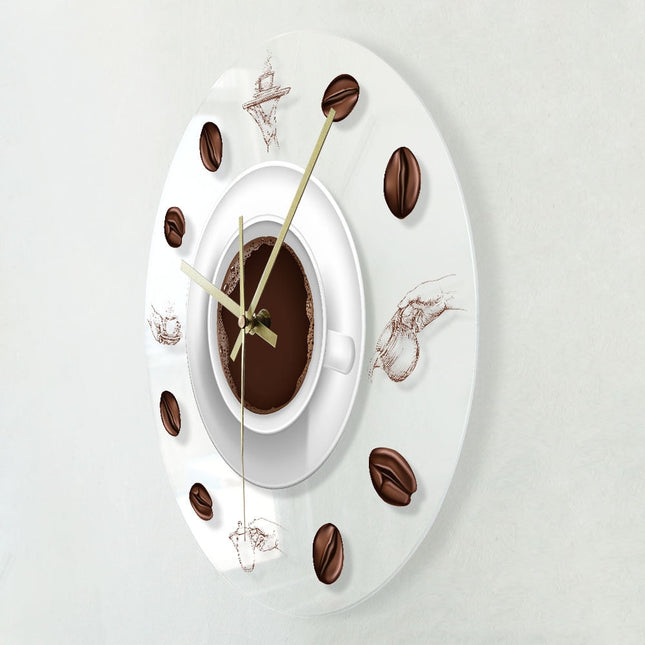 Reloj de pared LED taza de café