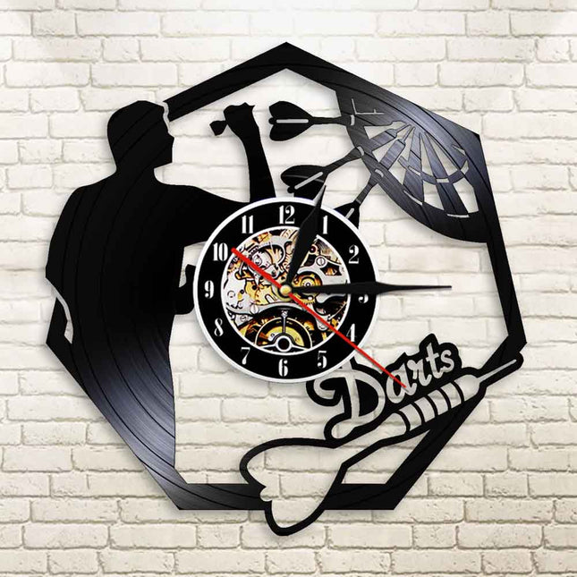 Reloj de vinilo para jugadores dardos