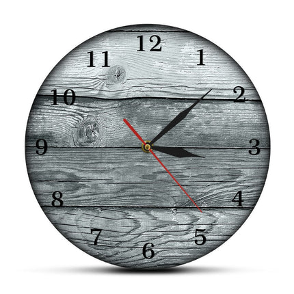 Reloj de pared efecto madera pintada