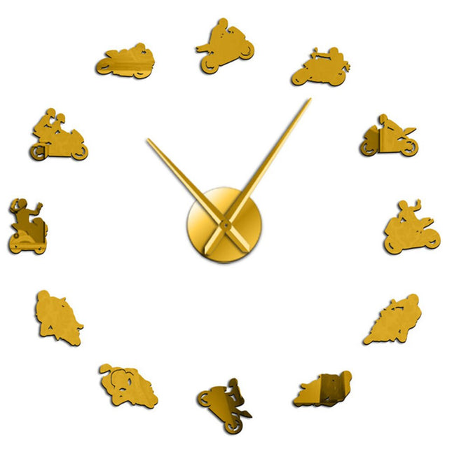 Reloj de pared 3D con motocicletas