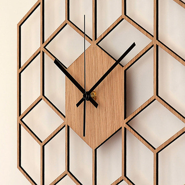 Reloj de pared geométrico efecto 3D