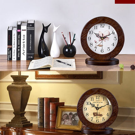 Reloj de mesa madera estilo retro