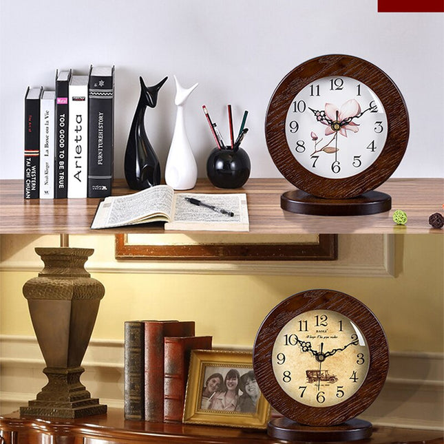 Reloj de mesa madera estilo retro