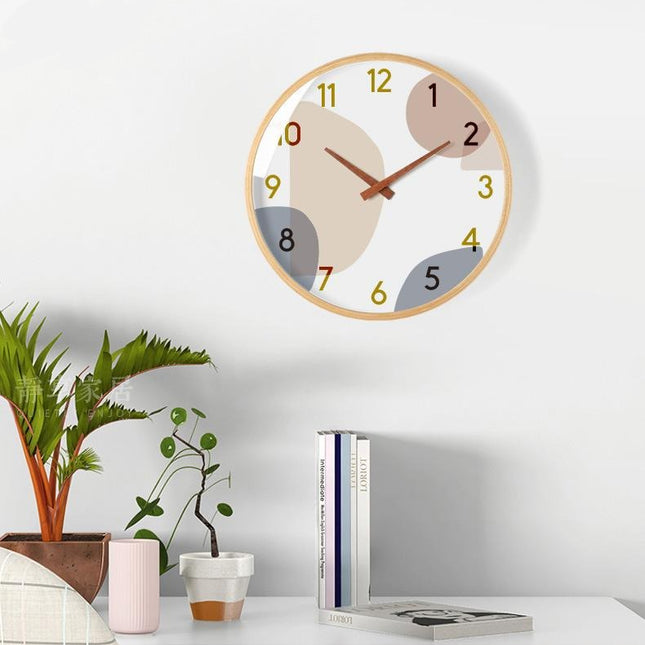 Reloj de pared de madera creativo