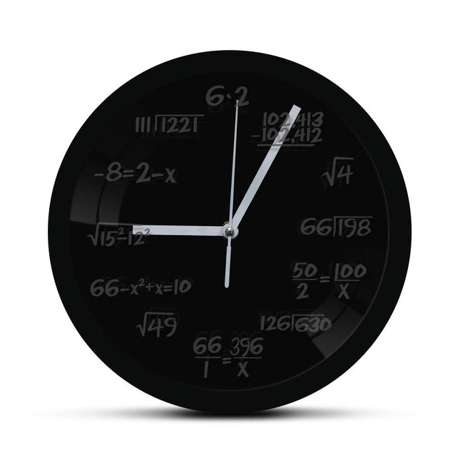 Reloj de pared LED fórmulas matemáticas
