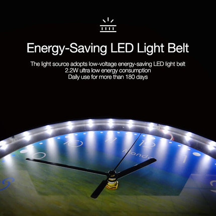 Reloj de pared redondo con luz