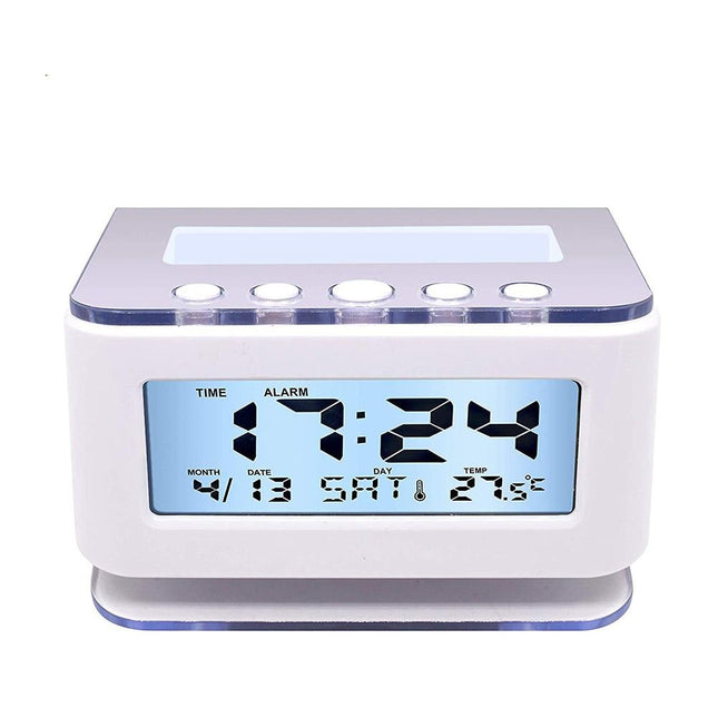 Reloj despertador digital familiar con fecha