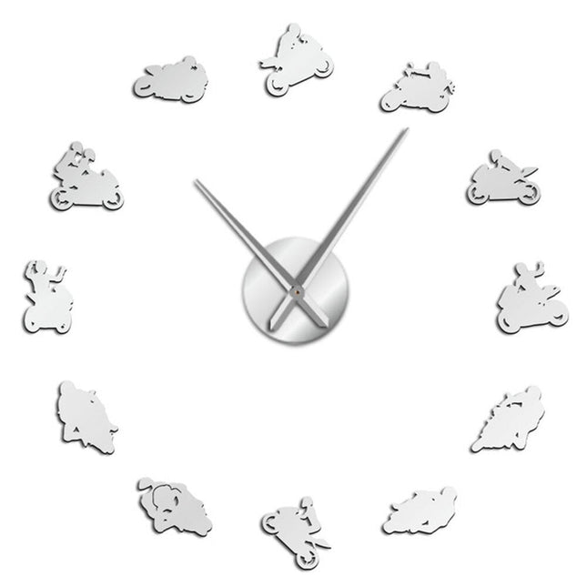 Reloj de pared 3D con motocicletas