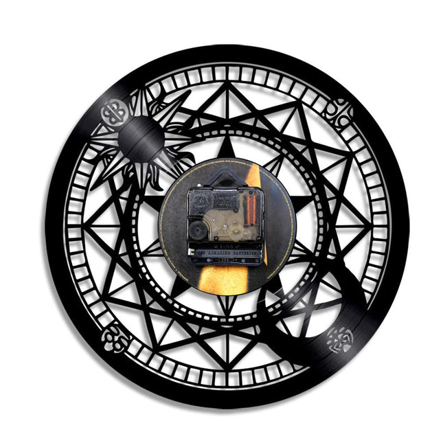 Reloj de vinilo rosa de vientos
