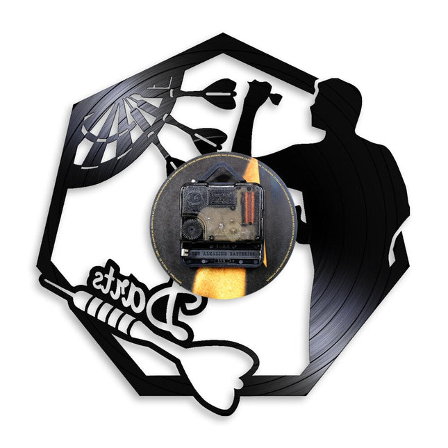 Reloj de vinilo para jugadores dardos