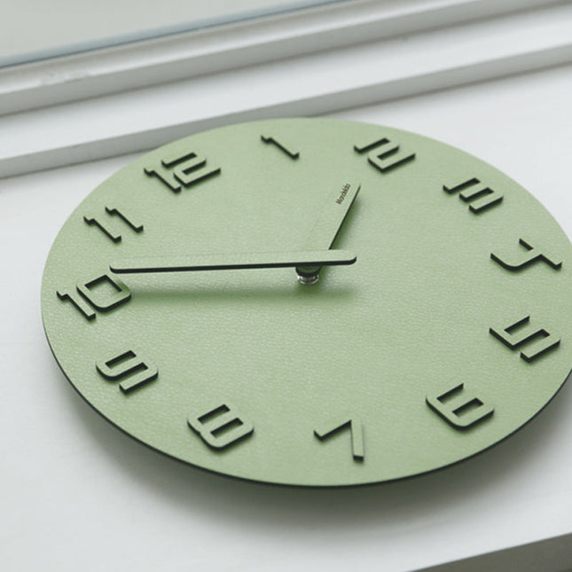 Reloj de pared madera números 3D