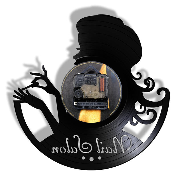 Reloj de vinilo para salón de uñas