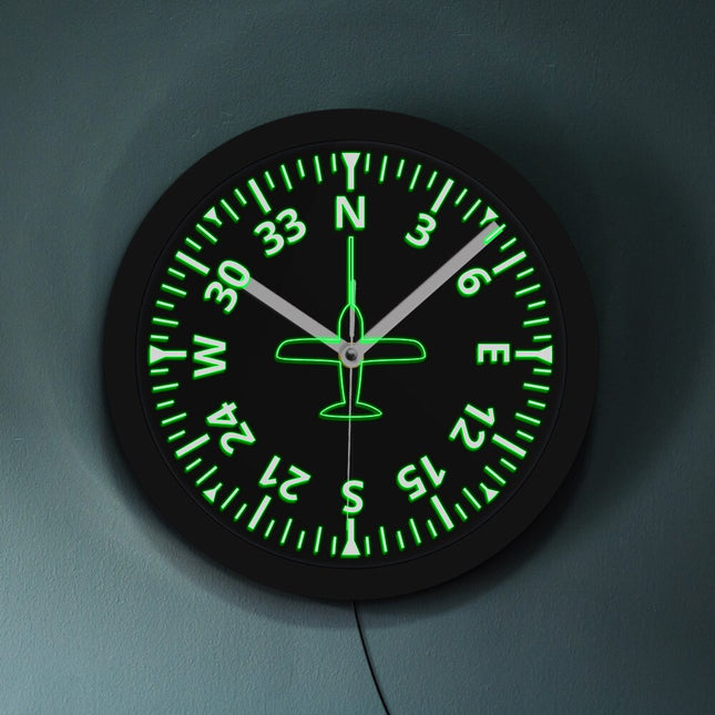 Reloj luminoso de pared para aviación
