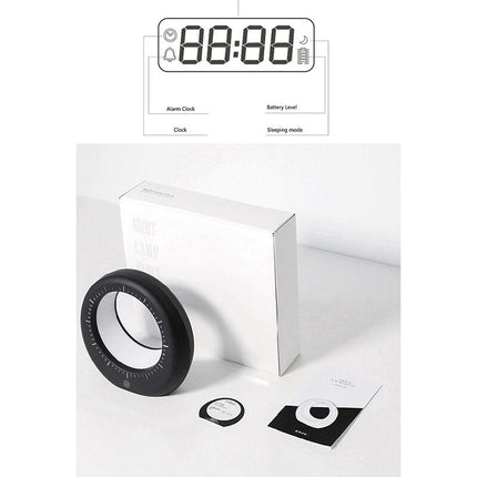 Despertador futurista con luz de noche