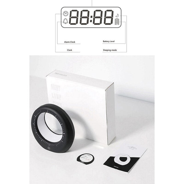 Despertador futurista con luz de noche