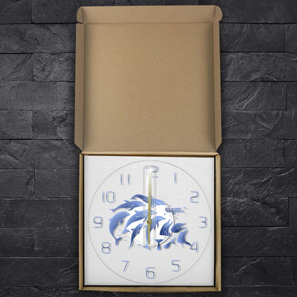 Reloj de pared LED con diseño delfines