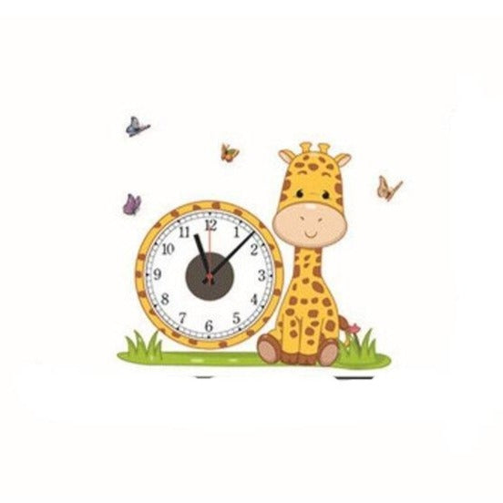 Reloj de pared vinilo infantil jirafa