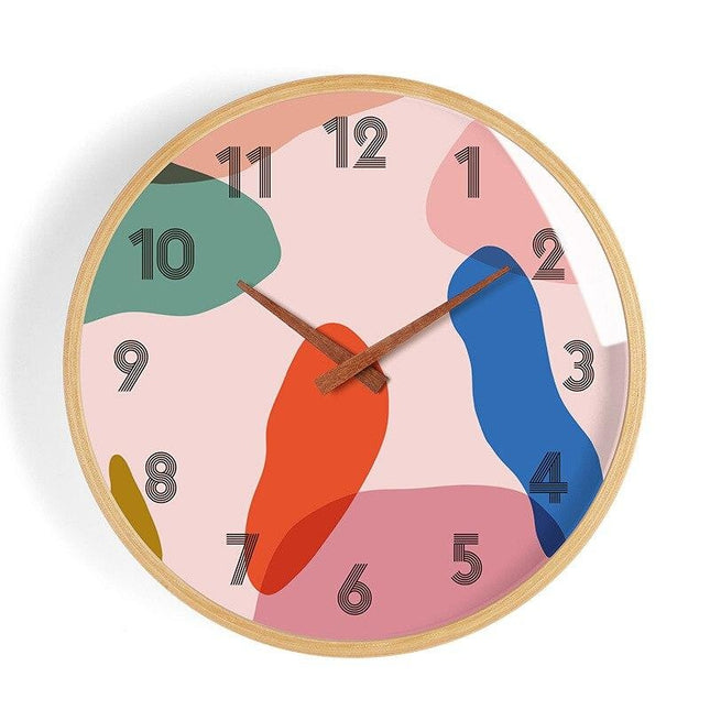 Reloj de pared de madera creativo