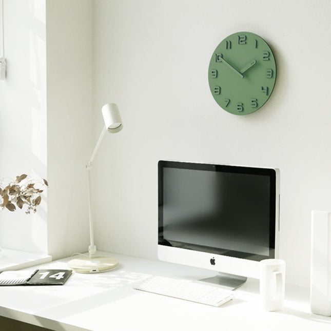 Reloj de pared madera números 3D