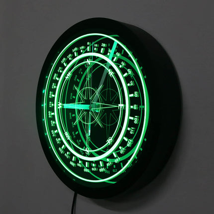 Reloj de pared LED diseño brújula