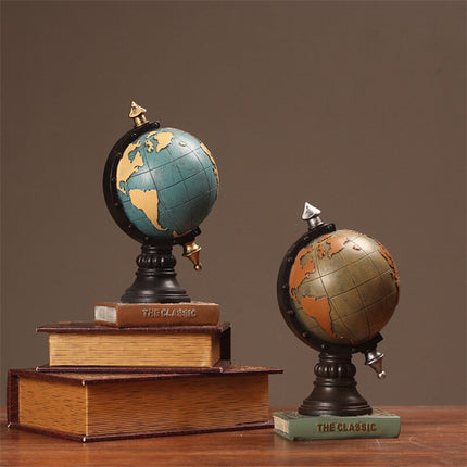 Reloj de mesa vintage globo terráqueo