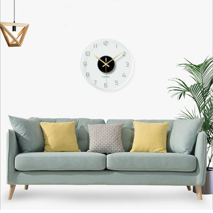 Reloj de pared de cristal transparente