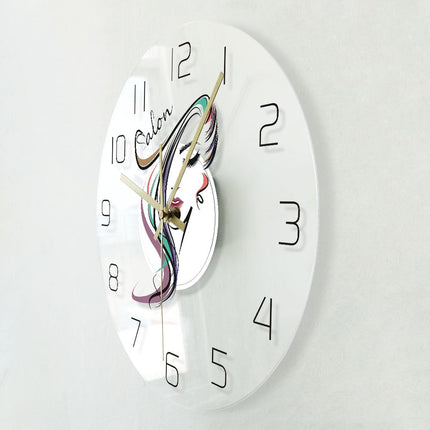 Reloj de pared LED para salón belleza