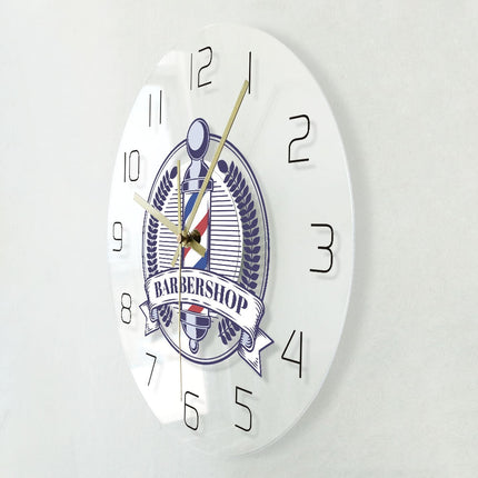 Reloj de pared LED para barbería