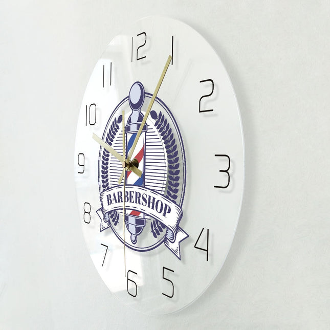 Reloj de pared LED para barbería