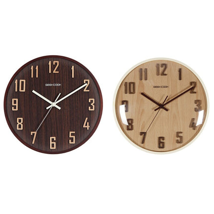Reloj de pared madera color chocolate