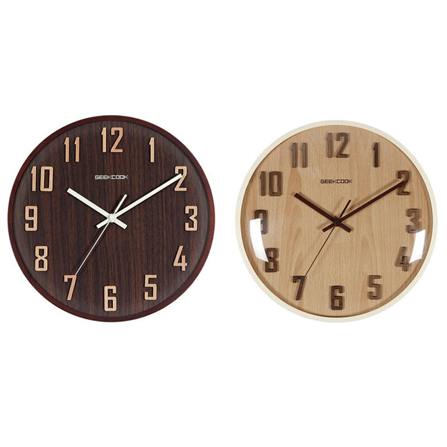 Reloj de pared madera color chocolate